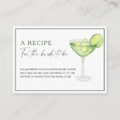 Margarita Brautparty Rezept für die Braut zu sein Begleitkarte (Vorderseite)