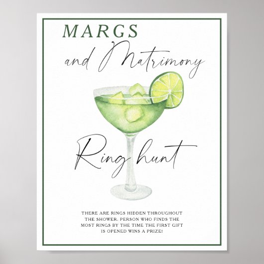 Margarita Brautparty Ringjagd Poster (Vorne)
