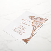 Margarita Brautparty Rose Gold Folieneinladung (Gedreht)