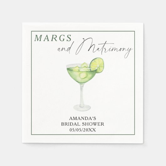 Margarita-Brautparty Serviette (Vorderseite)