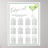 Margarita Brautparty Sitzplan Poster (Vorne)