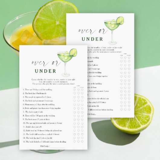 Margarita Brautparty Über oder unter Spiel