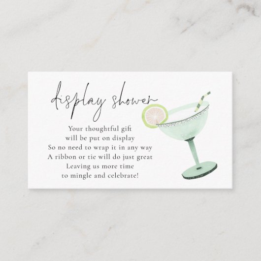 Margarita Cocktail Bridal Display Dusche Begleitkarte (Vorderseite)