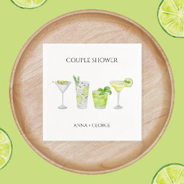 Margarita Cocktail Bridal Paare Dusche Serviette