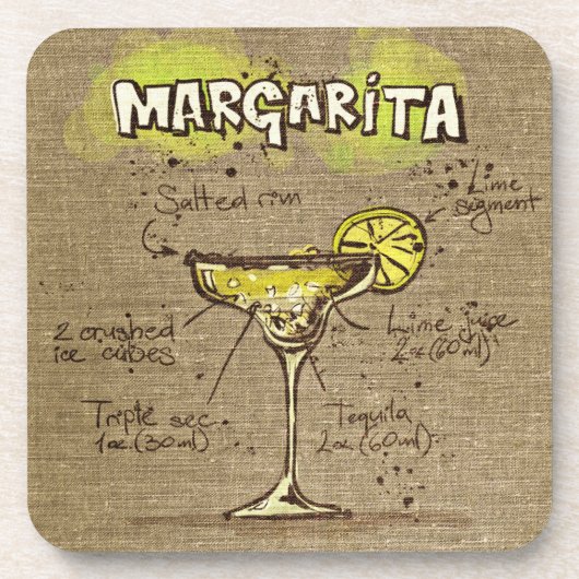 Margarita Cocktail Drink Untersetzer (Vorderseite)