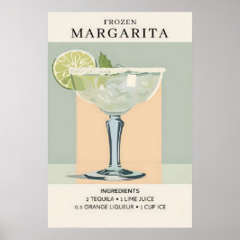 Margarita Cocktail gefroren Poster