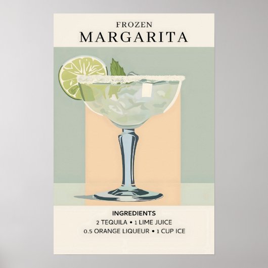 Margarita Cocktail gefroren Poster (Vorne)
