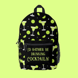 Margarita Cocktail Gemustert Bedruckter Rucksack