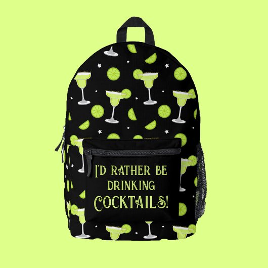 Margarita Cocktail Gemustert Bedruckter Rucksack