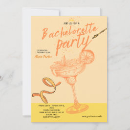 Margarita Cocktail Junggeselinnen-Abschied Einladung