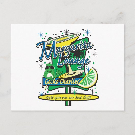 Margarita-Cocktail-Lounge Postkarte (Vorderseite)