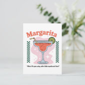 Margarita-Cocktail Lustiges Leben Wird Salzig Postkarte (Stehend Vorderseite)
