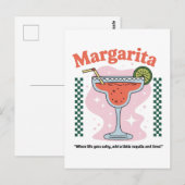 Margarita-Cocktail Lustiges Leben Wird Salzig Postkarte (Vorne/Hinten)