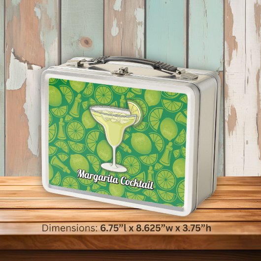 Margarita Cocktail Metall Lunch Box