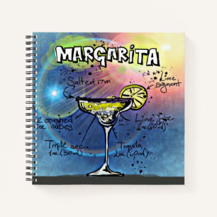 Margarita Cocktail (Nr. 9 von 12 Sets mit Rezept f Notizblock