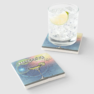 Margarita Cocktail (Nr. 9 von 12 Sets mit Rezept f Steinuntersetzer