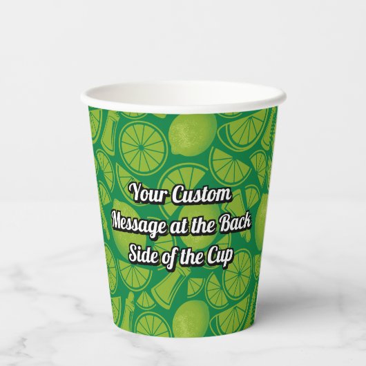 Margarita Cocktail Papier Cups Pappbecher (Rückseite)