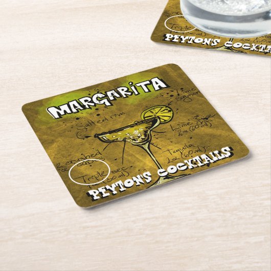 Margarita Cocktail Party Rechteckiger Pappuntersetzer (angewinkelt)