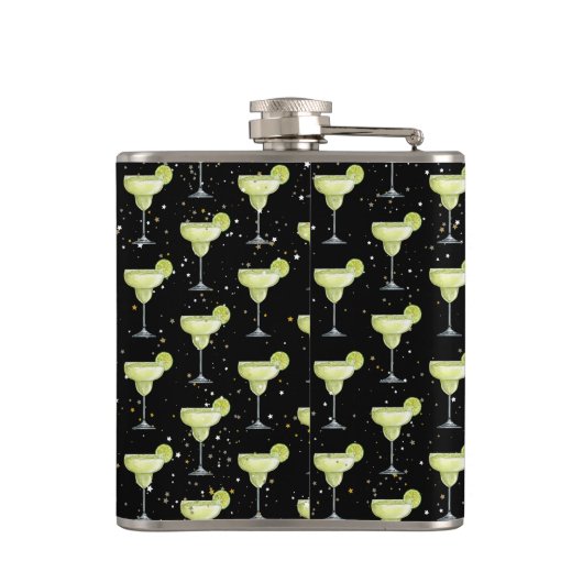 Margarita Cocktail Pattern Flachmann (Rückseite)