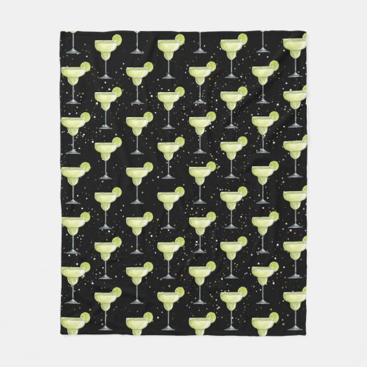Margarita Cocktail Pattern Fleecedecke (Vorderseite)