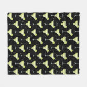 Margarita Cocktail Pattern Fleecedecke (Vorderseite (Horizontal))