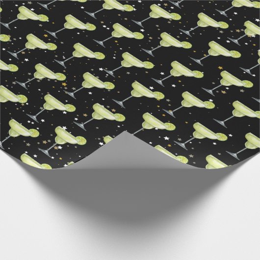 Margarita Cocktail Pattern Geschenkpapier (Ecke)