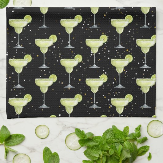 Margarita Cocktail Pattern Geschirrtuch (Gefaltet)