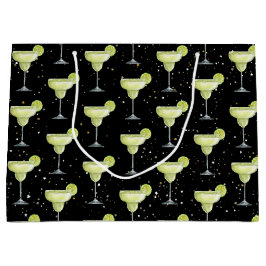 Margarita Cocktail Pattern Große Geschenktüte
