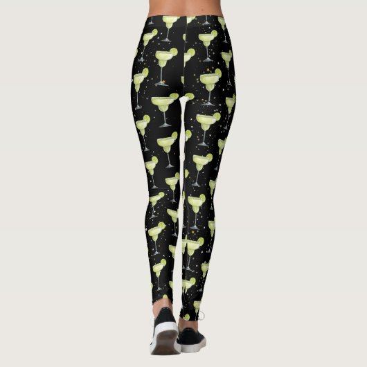 Margarita Cocktail Pattern Leggings (Rückseite)