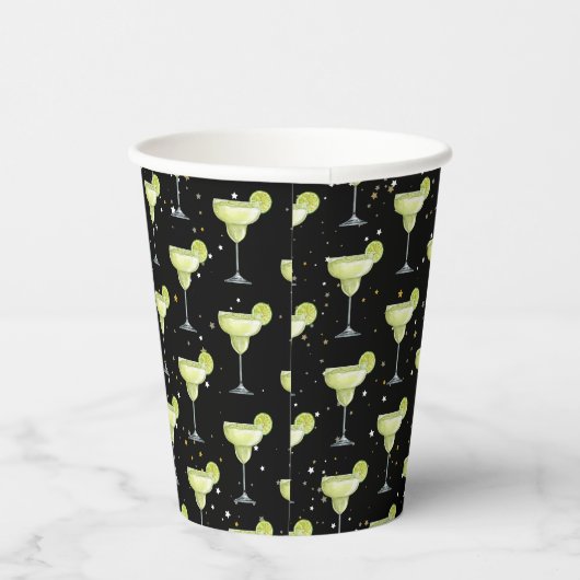Margarita Cocktail Pattern Pappbecher (Rechts)