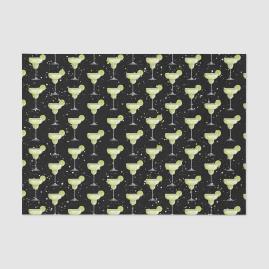 Margarita Cocktail Pattern Seidenpapier (Vorderseite)