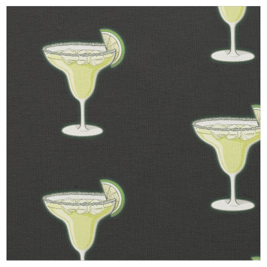 Margarita Cocktail Pattern Stoff (Nahaufnahme)