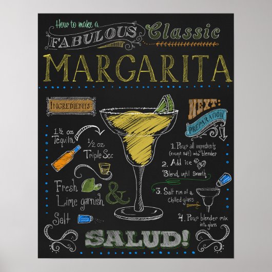 Margarita Cocktail Poster (Vorne)