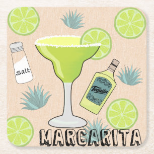 Margarita-Cocktail Rechteckiger Pappuntersetzer