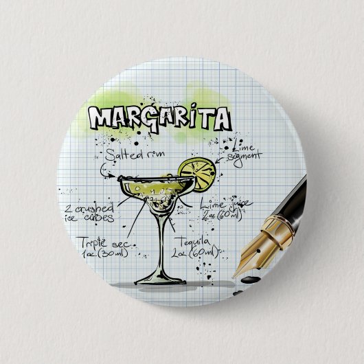 Margarita Cocktail Rezept Button (Vorderseite)