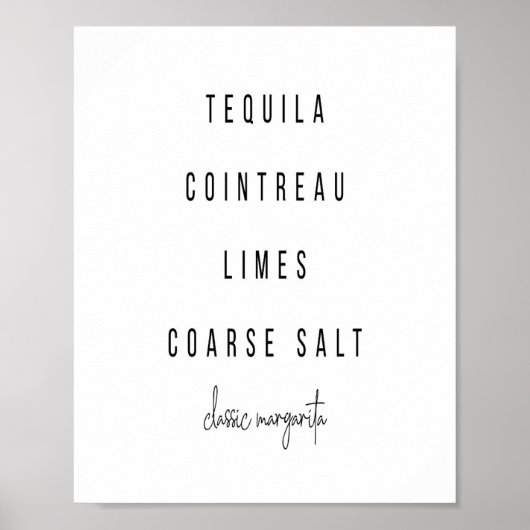 Margarita Cocktail Rezept Poster (Vorne)
