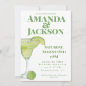 Margarita Cocktail Watercolor Engagement Party Einladung (Vorderseite)