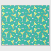 Margarita Cocktails Gemustert Geschenkpapier (Flach)