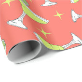 Margarita Cocktails Gemustert Rosa Geschenkpapier (Rolleneckpunkt)