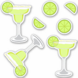 Margarita Cocktails und Limone Aufkleber