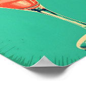 Margarita Coctail, Retro, weiche postel Farbe. Poster (Ecke)