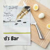 Margarita Custom Bar Zeichnete Personalisiert Geschirrtuch (Viertel Falte)