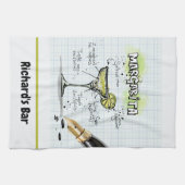 Margarita Custom Bar Zeichnete Personalisiert Geschirrtuch (Horizontal)