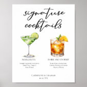 Margarita Dark & Stormy Signature Cocktails Menü Poster (Vorne)