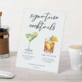 Margarita Dark & Stormy Signature Cocktails Menü Sockelschild (In SItu)