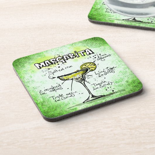 Margarita Drink Rezept Untersetzer (Linke Seite)