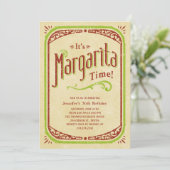 Margarita Einladungen - Fiesta Tequila Beach Party (Stehend Vorderseite)