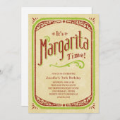 Margarita Einladungen - Fiesta Tequila Beach Party (Vorne/Hinten)