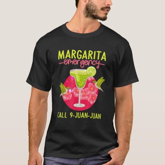 Margarita Emergency Mexican Fiesta Funny Cinco de T-Shirt (Vorderseite)