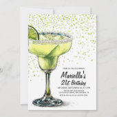 Margarita Fiesta Birthday Invitation Einladung (Vorderseite)